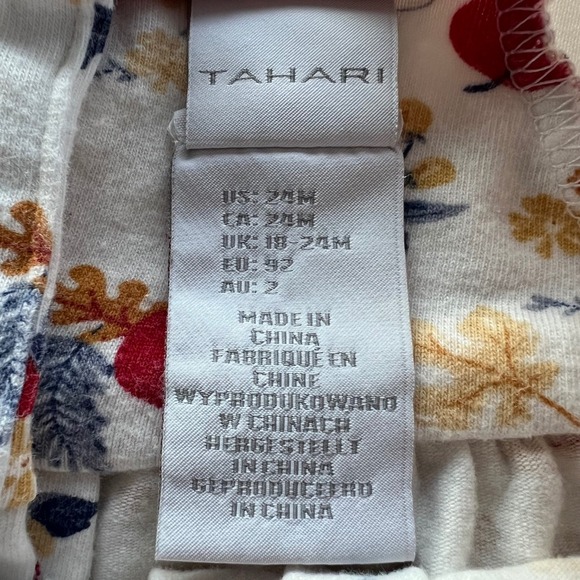 Tahari Apple‎ Floral Print Top Girls Toddler 24M Long Sleeve - Picture 5 of 8